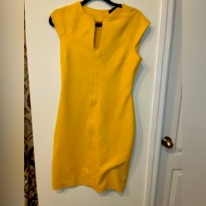 Fitted yellow dress from Zara